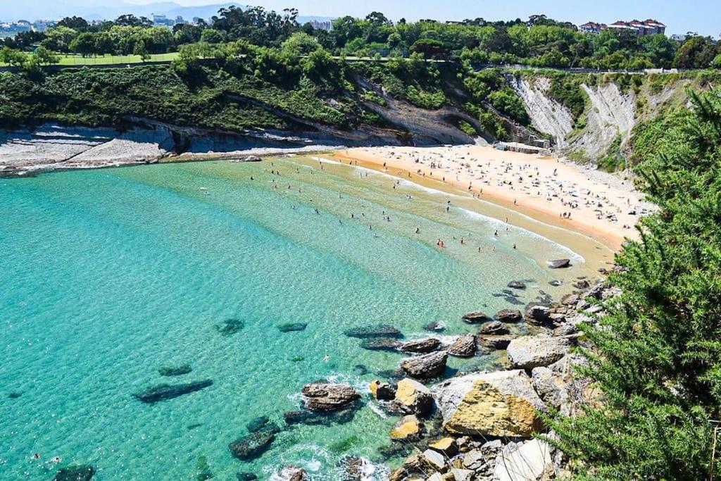 Bajo Con Terraza A 5 Min De La Playa Villa Santander Bagian luar foto